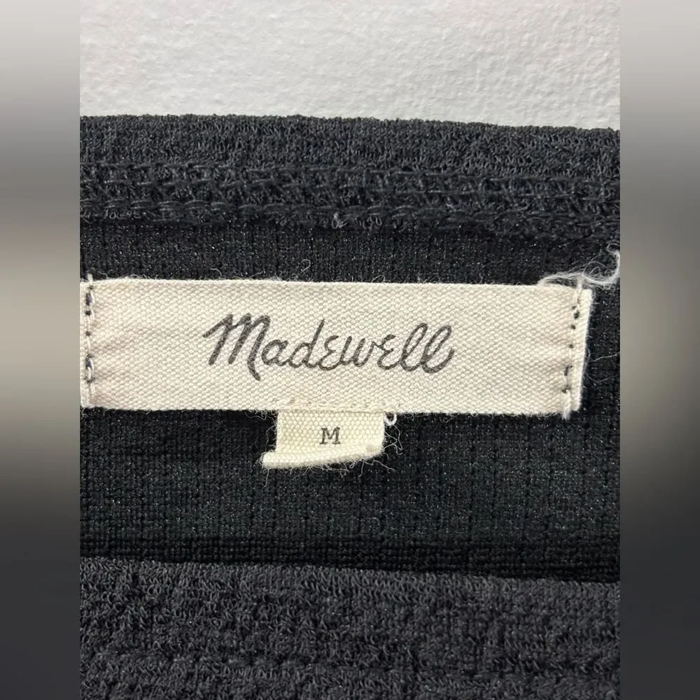 Madewell Crepe Square Neck Puff-Sleeve Top Blouse Size Medium. milkmaid preppy